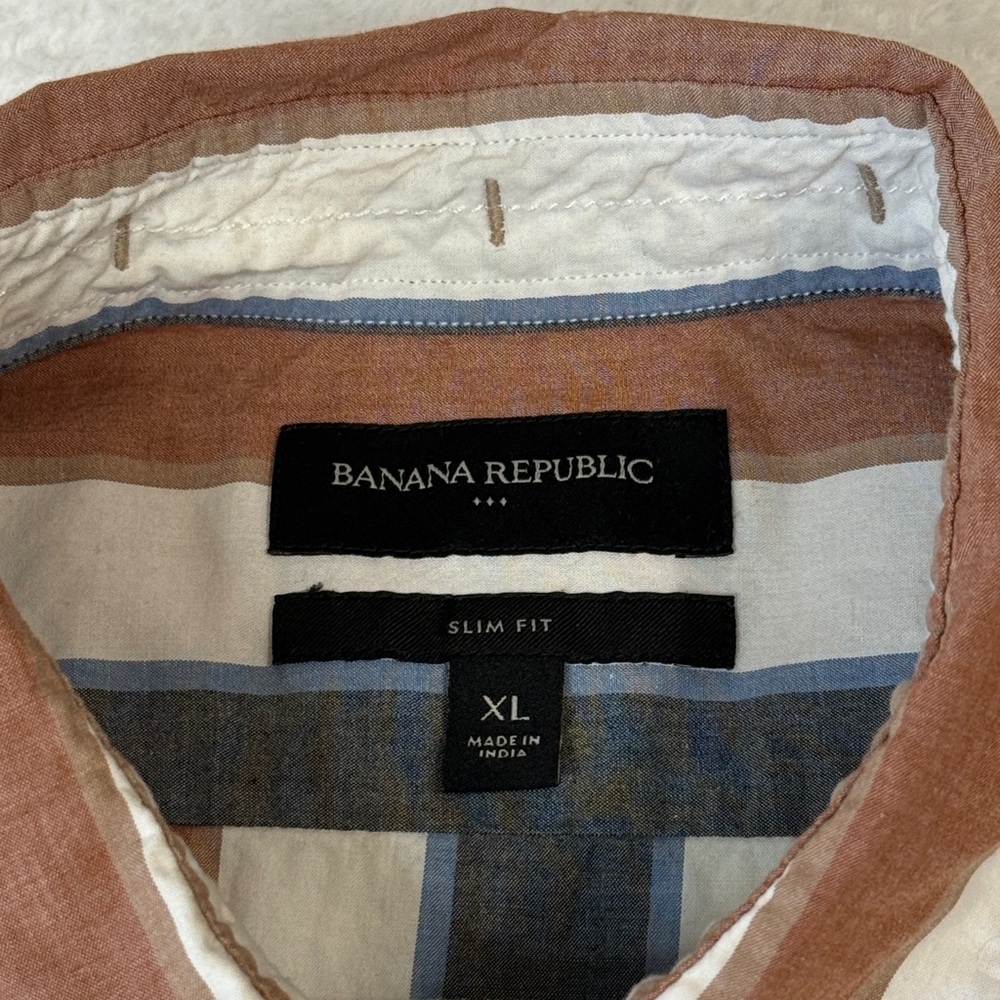 🔹Banana Republic striped short sleeve shirt - Picture 7 of 9
